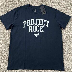 Under Armour Project Rock Women’s Campus Tee T-Shirt Black, Size Medium (New)